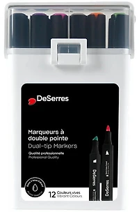 Ens. marqueurs à alcool double pointe