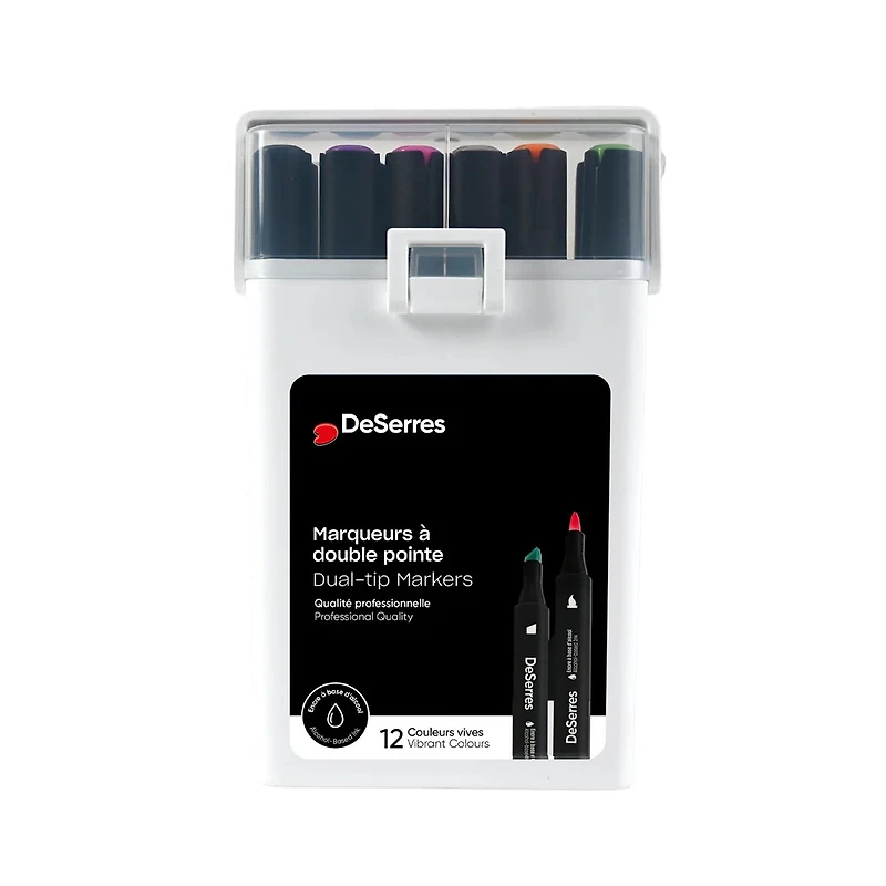 Set of Dual-Tip Alcohol Markers – Plastic Case