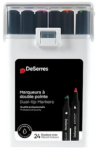 Set of 24 Alcohol Dual-Tip Markers