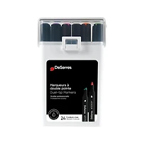 Set of 24 Dual-Tip Alcohol Markers – Plastic Case