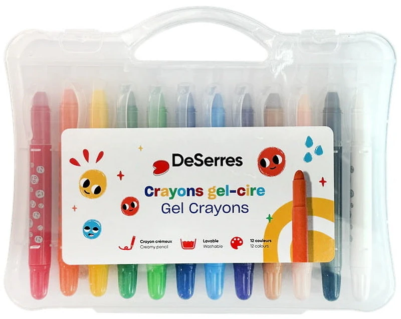 Ens. 12 crayons gel-cire