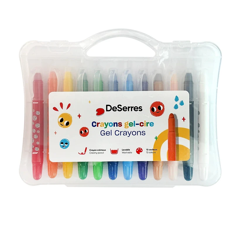 Set of 12 Gel-Wax Crayons