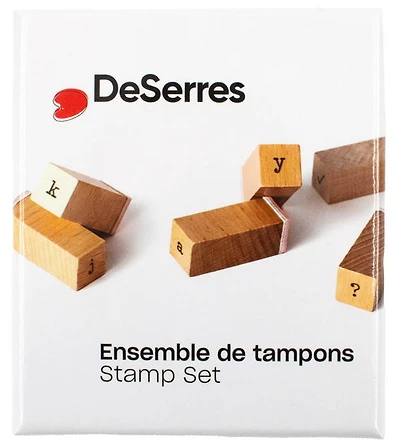 Wood Stamp Set Typewriter 42pcs