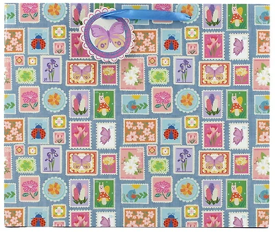 Gift Bag M Colorful Stamps