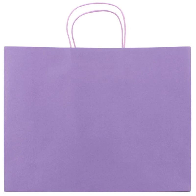 Gift Bag L Kraft Purple