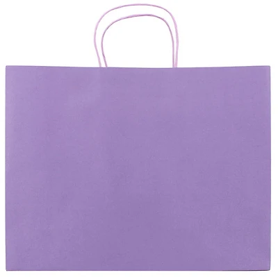 Gift Bag L Kraft Purple