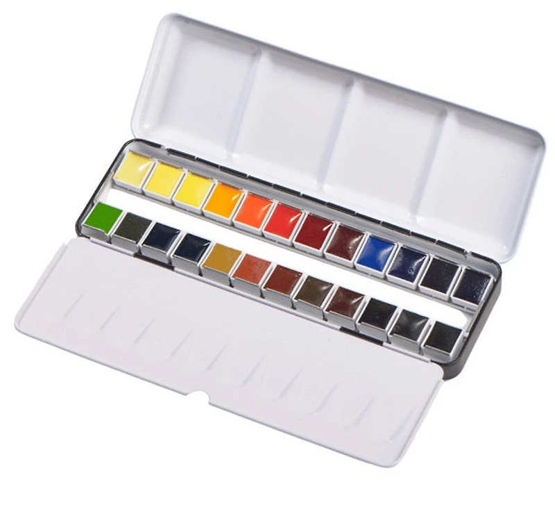 Watercolor Metal Box + 24 Half-pan.
