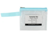 Mesh Zipper Pouch Envelope - Blue