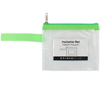 Mesh Zipper Pouch Envelope  - Green