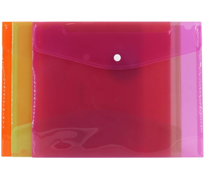 Ens. 3 enveloppes translucides format Lettre 3AS