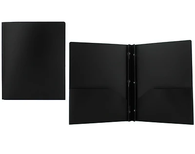 Folder With Prongs 2 Pockets - Black