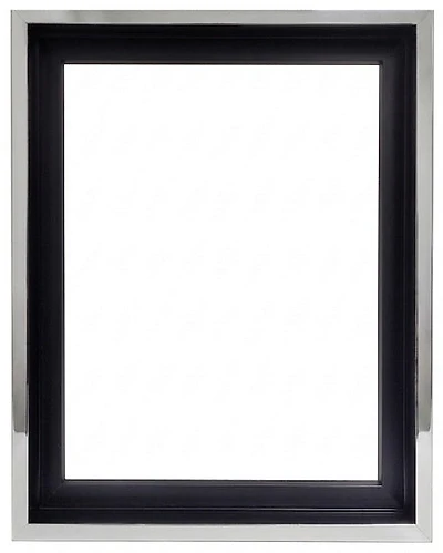 Regular Floating Frame Black And Silver - 12X16"