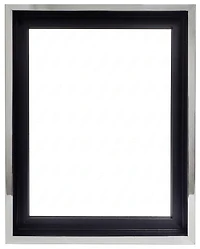 Regular Floating Frame Black And Silver - 12X16"