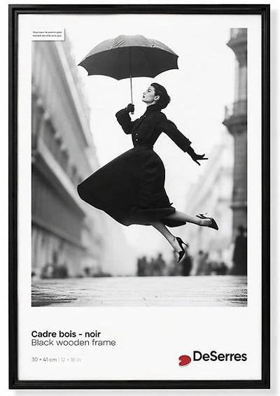 Cadre bois noir - 12x16po