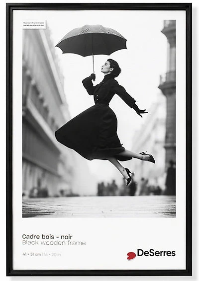 Cadre bois noir - 16x20po