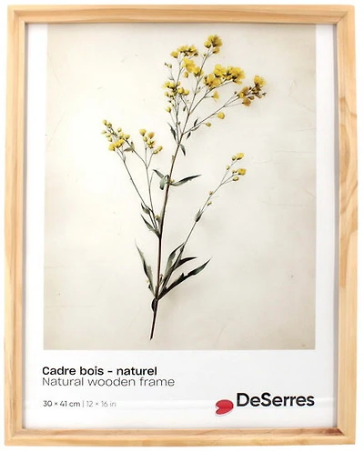 Cadre bois naturel - 12x16po