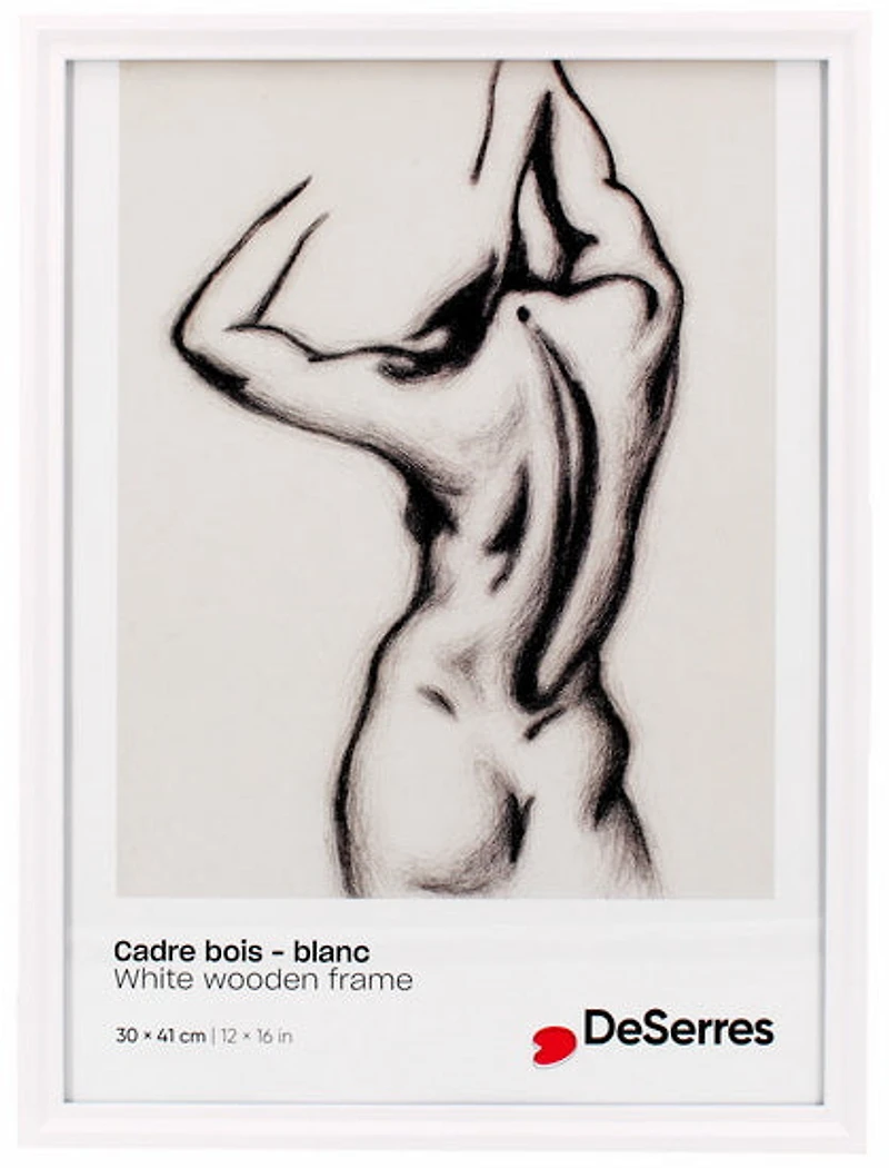Wood Frame White - 12X16"