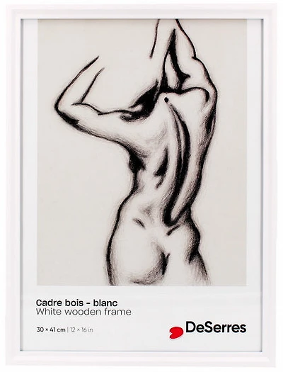Wood Frame White - 12X16"