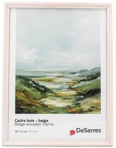 Cadre bois beige - 12x16po