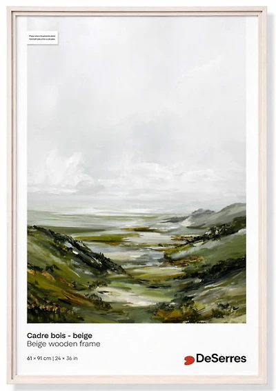 Wood Frame Beige - 24X36"