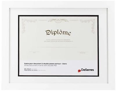 Cadre diplôme blanc