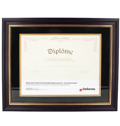 Diploma Frame Dark Golden Brown