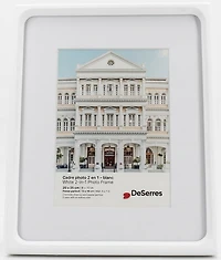 Cadre photo coins arrondis blanc - 4.5x6.5po