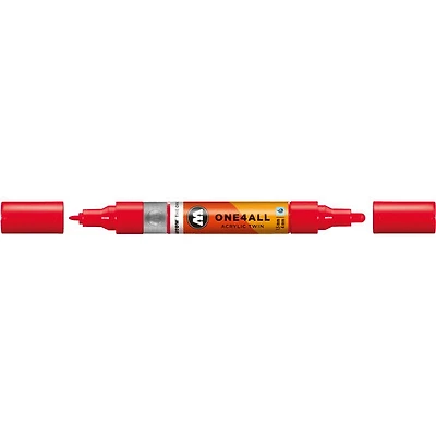Marqueur acrylique One4All Twin - 1,5 à 4 mm rouge cerise