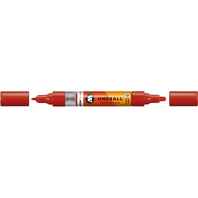 Marqueur acrylique One4All Twin - 1,5 à 4 mm rouge framboise