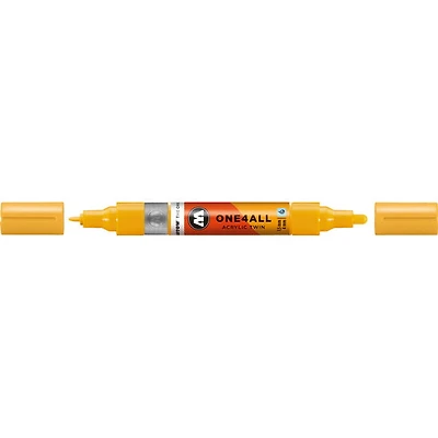 Marqueur acrylique One4All Twin - 1,5 à 4 mm jaune moutarde