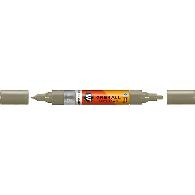 Marqueur acrylique One4All Twin - 1,5 à 4 mm gris pierre moyen