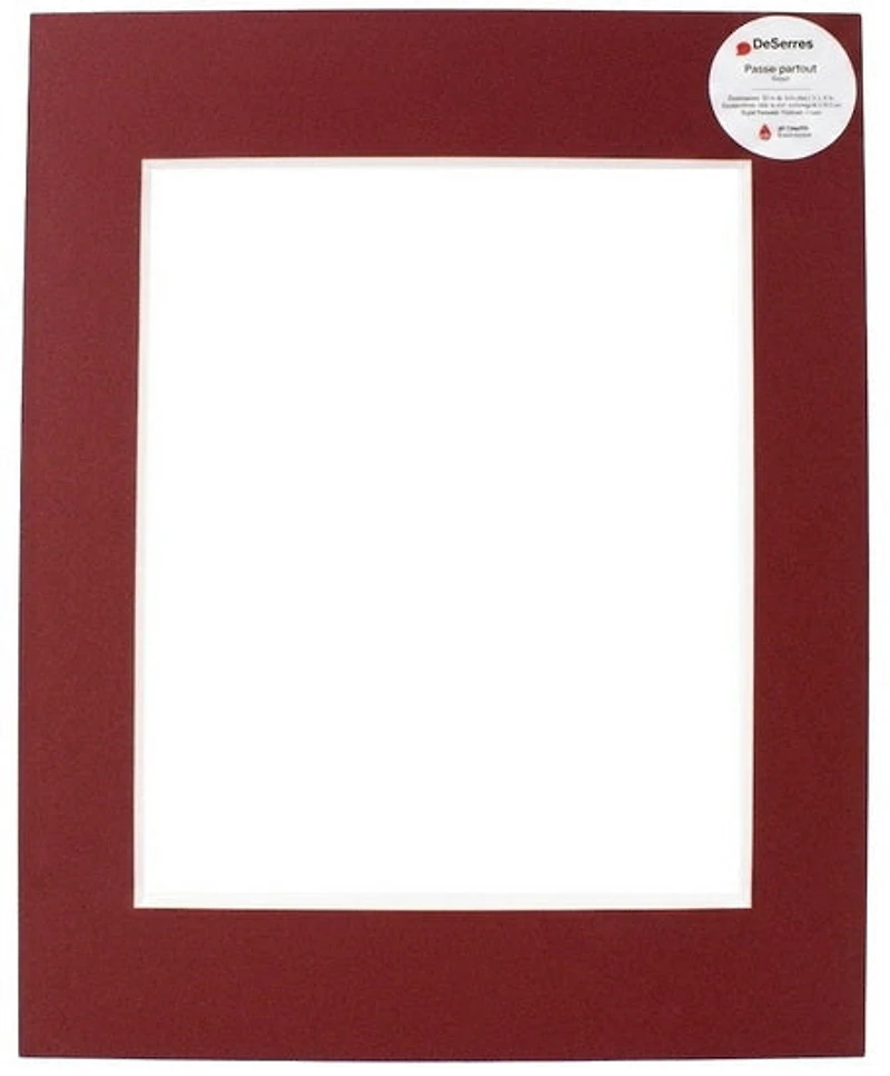 Passe-partout rouge - 11x14/8x10po