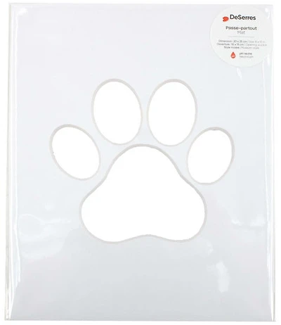 Passe-partout patte blanc - 8x10/4x6po