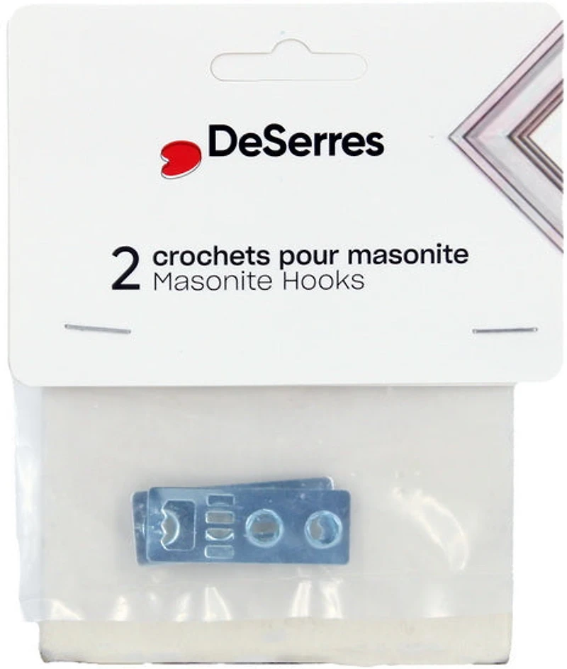 Ens. 2 crochets pour masonite