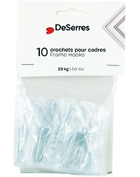 Ens. 10 crochets pour cadres 50lbs