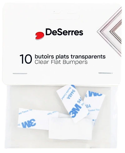 Pack of 10 Flat Clear Bumpers