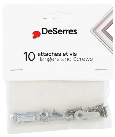 Pack of 10 Hangers and Screws