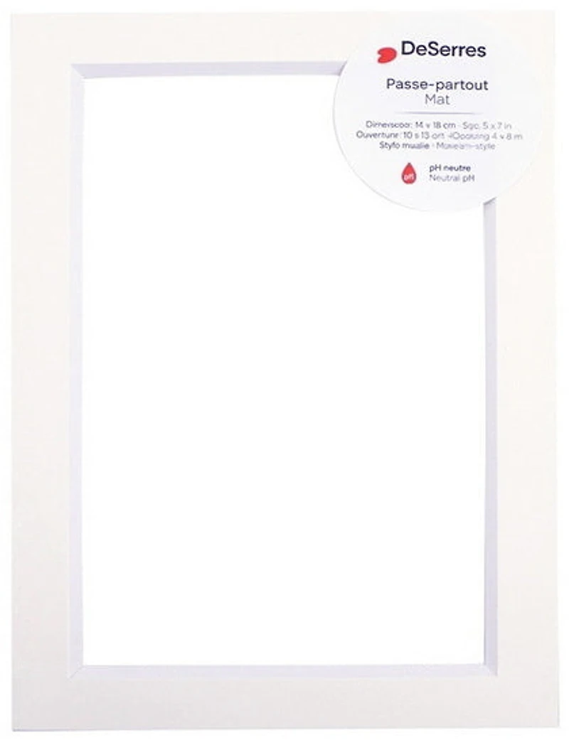 Passe-partout blanc cassé - 5x7/4x6
