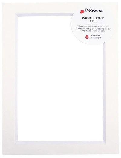 Passe-partout blanc cassé - 5x7/4x6