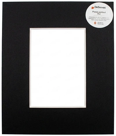 Passe-partout noir - 8x10/4x6po