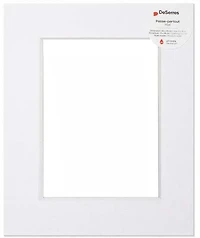 Passe-partout blanc  8x10/5x7po