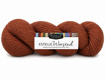 Yarn worsted 40% wool #4 100g rust heather