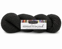 Yarn worsted 40% wool #4 100g charcoal heather