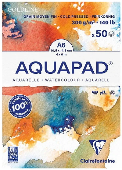 Bloc collé pour aquarelle 300g A6