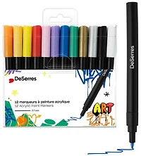 Ens. 12 marqueurs acryliques valve 0,7mm