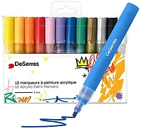 Ens. 12 marqueurs acryliques valve 2mm