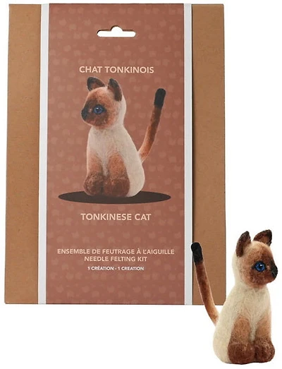 Ens. de feutrage à l'aiguille chat tonkinois