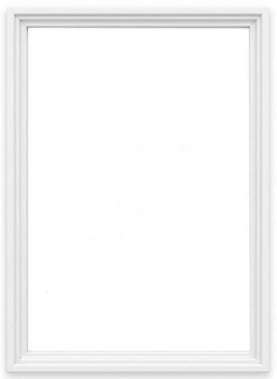 Cadre flottant bois galerie blanc- 18X24PO