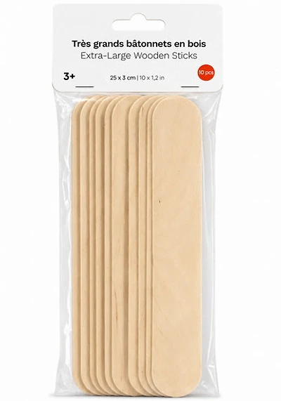 Set of 10 Extra Jumbo Sticks - 25x3cm