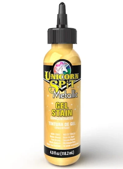 Teinture gel Unicorn Spit métallique doré 118ml
